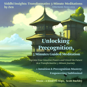 𝐔𝐧𝐥𝐨𝐜𝐤𝐢𝐧𝐠 𝐏𝐫𝐞𝐜𝐨𝐠𝐧𝐢𝐭𝐢𝐨𝐧 is a transformative 5-minute guided meditation that taps into your intuitive abilities, offering profound insights into future events. Through expertly crafted techniques and powerful subliminal affirmations, immerse yourself in a journey of self-discovery, activating your inner wisdom and unlocking the power of precognition. Enhance your intuition and gain glimpses of what lies ahead. Immerse yourself in this transformative meditation, where soothing music and optimal subliminal affirmations support your awakening to your innate ability to perceive the future.